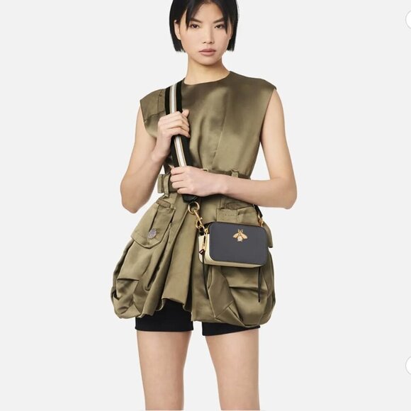 Small Leather Camera Crossbody Bag Women Trendy Compact Shoulder Purse - Picture 6 of 7